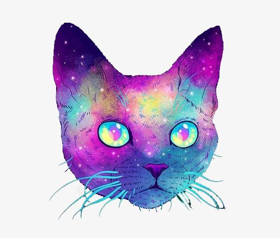 变异喵星人png免抠素材_88icon https://88icon.com 五彩猫头 喵星人 炫丽的猫头 炫酷的猫头