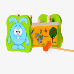 宝宝木制打地鼠玩具亲子互动游素材