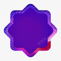 紫色多层组合边框素材