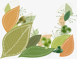 树枝花朵植物装饰图矢量图素材