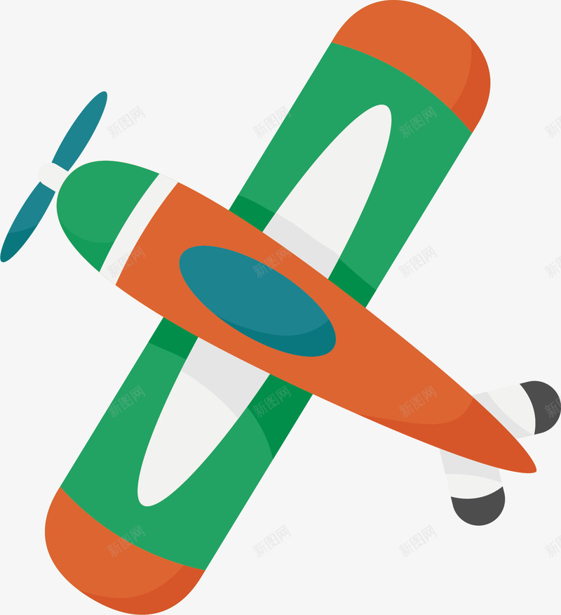 水彩卡通飞机矢量图ai免抠素材_88icon https://88icon.com 创意 卡通 手绘 水彩 玩具 设计 飞机 矢量图