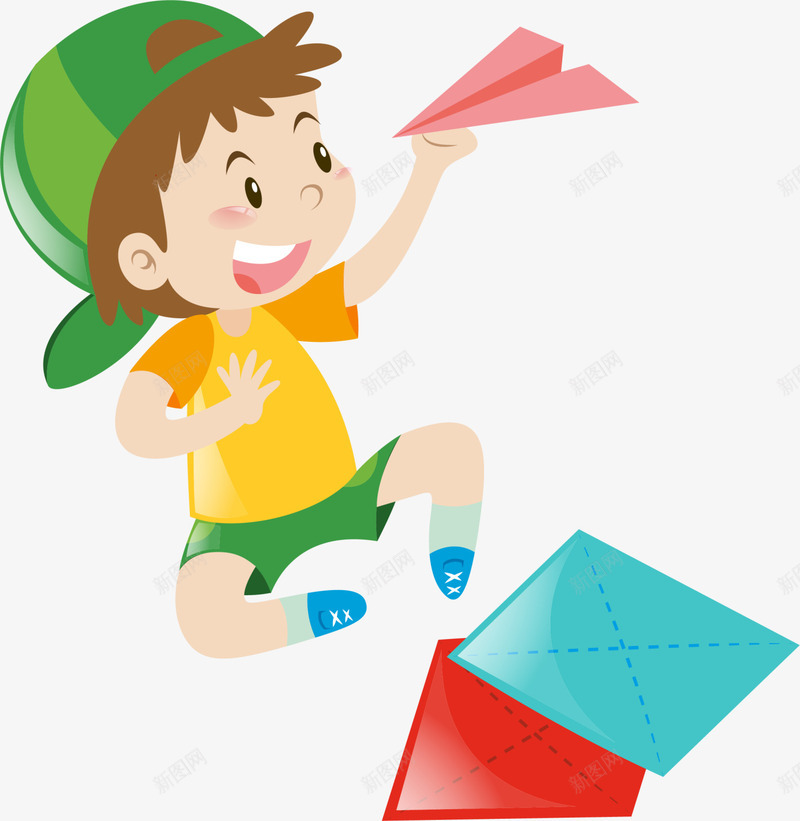 儿童节玩耍的小朋友png免抠素材_88icon https://88icon.com 儿童节 害羞 开心 手拿飞机 扔纸飞机 活泼的生命 玩耍的小朋友 童趣 纸飞机图案