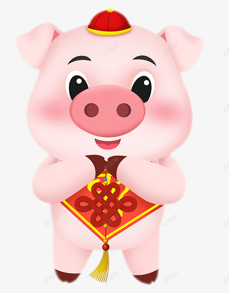 新年福猪给您拜年了卡通图png免抠素材_88icon https://88icon.com 卡通免抠图 拜年猪 新年 福猪 福猪给您拜年了