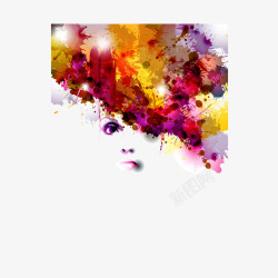 秋季的树叶颜色与五官素材