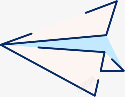 白色清新卡通纸飞机素材