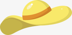立体帽子黄色卡通立体草帽高清图片