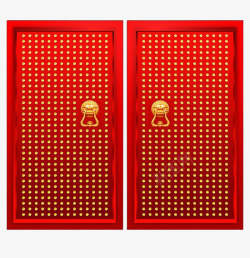 古代红门中国传统经典大红门高清图片