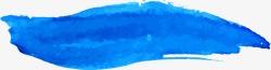 蓝色笔刷波浪线素材