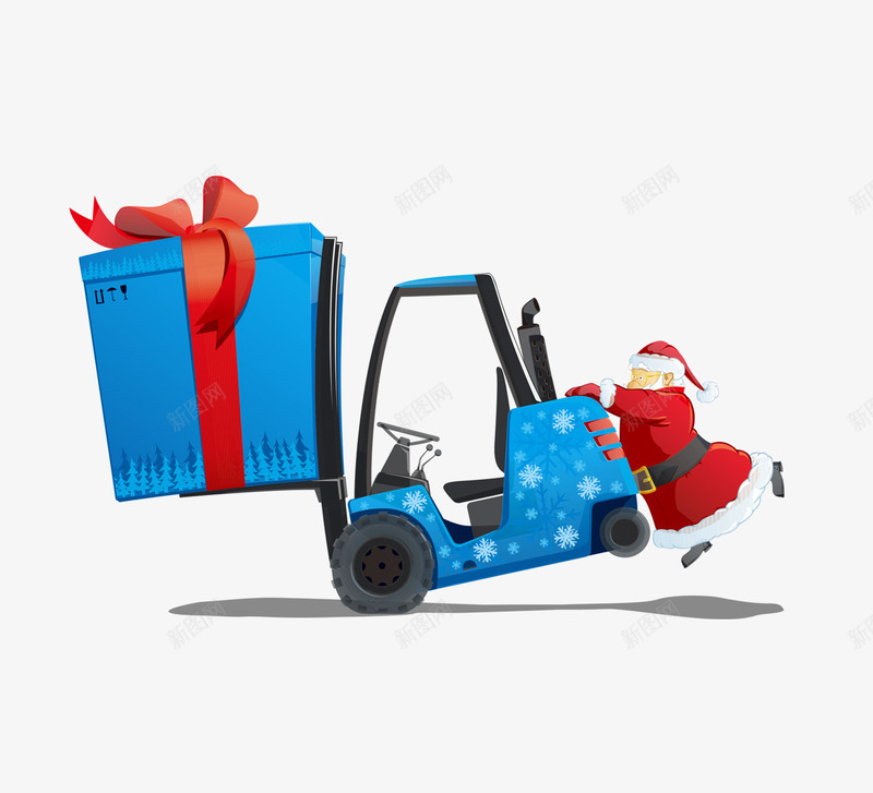 圣诞老人推车礼物组合png免抠素材_88icon https://88icon.com 圣诞老人 礼物 礼盒 车