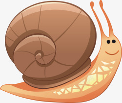 卡通动物蜗牛插画矢量图素材