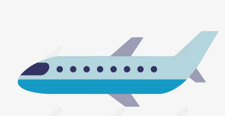 航空交通工具飞机飞行扁平化图标图标