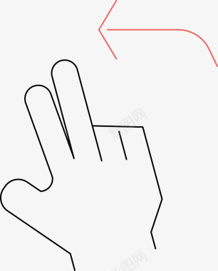 向左滑动的手势图图标图标