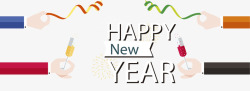year标签新年快乐手势标签高清图片
