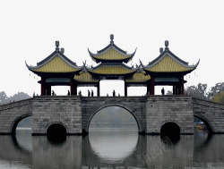 古代建筑典范五亭桥素材