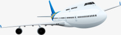 大型客机大型飞行的白色客机高清图片