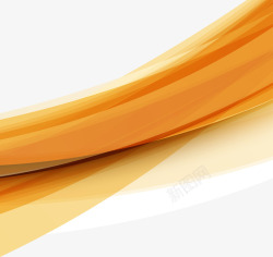 橙色海报曲线装饰矢量图素材