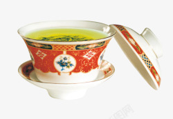 清新茶叶茶杯茶水茶具素材