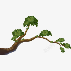 树杈透明PNG手绘清新自然树枝矢量图高清图片