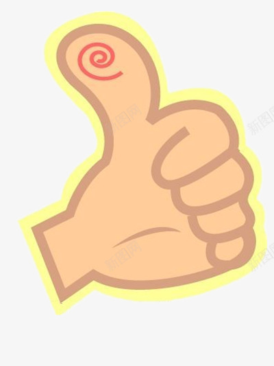 点赞的简易手势png免抠素材_88icon https://88icon.com 图案 手指 素材 装饰