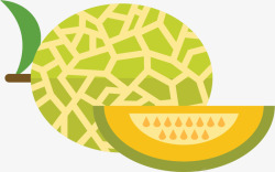 美味哈密瓜夏季水果切开的哈密瓜高清图片