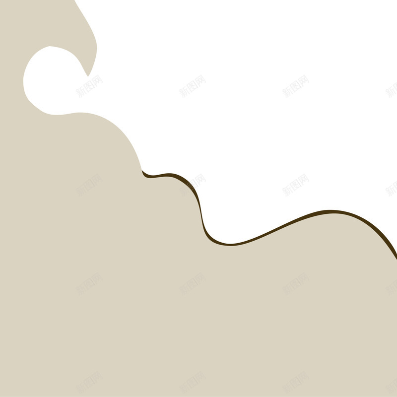 咖啡色曲线背景png免抠素材_88icon https://88icon.com 免抠PNG 咖啡色 图案 曲线 波浪 背景 边框纹理