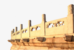 古代石桥围墙石栏素材
