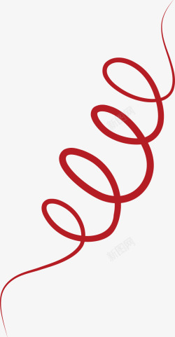 红色螺旋曲线素材