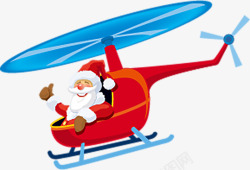 卡通圣诞老人坐飞机图案矢量图素材