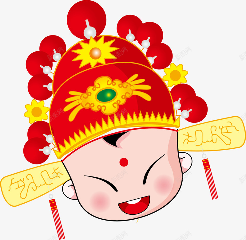 新年呆萌财神头像png免抠素材_88icon https://88icon.com 呆萌财神 开心 新年财神 红色帽子 财神头像 财神帽子