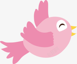 可爱的粉色小鸟素材