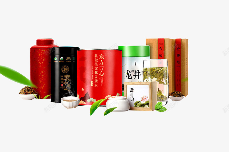 茶叶荟萃png免抠素材_88icon https://88icon.com 名牌茶叶 茶叶 茶叶荟萃 龙井茶叶