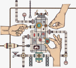 手动制作工业矢量图素材