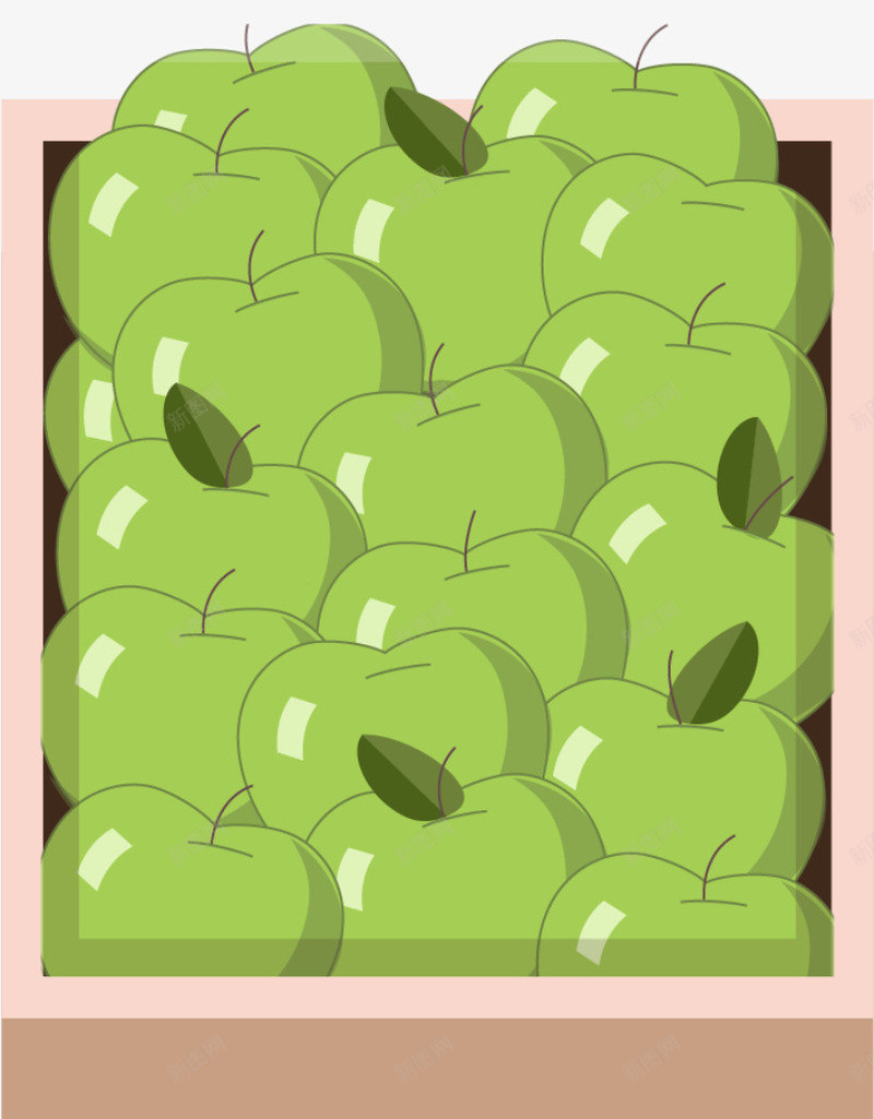 夏季水果一箱苹果png免抠素材_88icon https://88icon.com 一堆苹果 一箱苹果 夏天水果 夏季水果 绿色苹果 青苹果