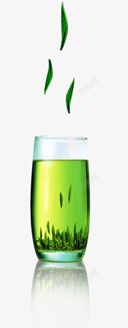 绿色茶叶装饰图案素材