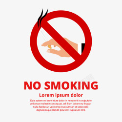 禁止吸烟no手势素材