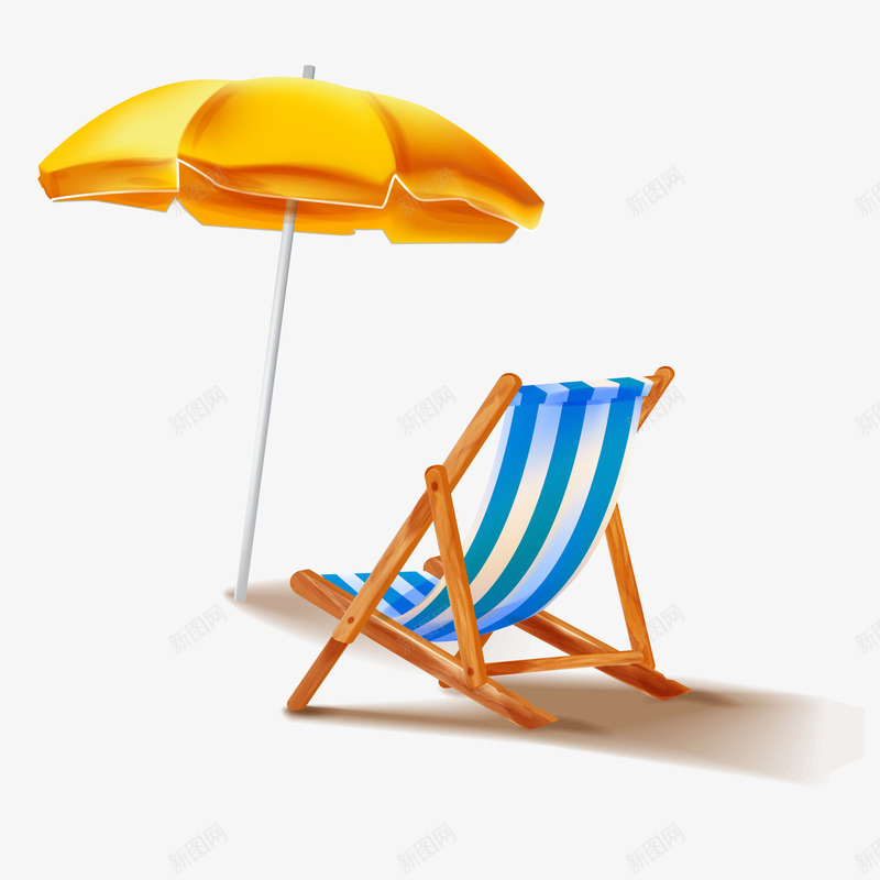 卡通夏季沙滩的靠椅矢量图ai免抠素材_88icon https://88icon.com 卡通 夏季 度假 旅行 晒太阳 沙滩 靠椅 矢量图