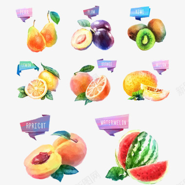夏季缤纷水果图标图标