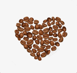 咖啡豆组合爱心矢量图素材