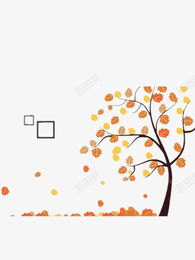 秋天的枫叶树png免抠素材_88icon https://88icon.com 枫树 秋季 装饰