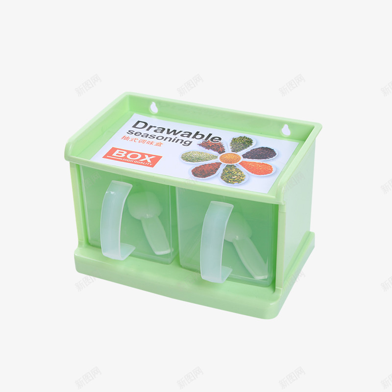 家用厨房抽屉调味盒png免抠素材_88icon https://88icon.com 创意组合 塑料调料盒 套装格子式 抽屉 盐盒子 调味盒