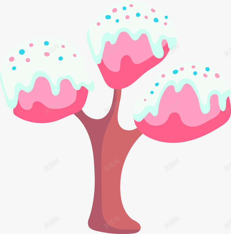简约糖果树png免抠素材_88icon https://88icon.com 卡通有趣 扁平化 树枝 矢量图案 简约糖块 糖糕