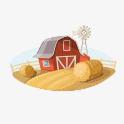 卡通农场矢量图素材