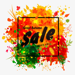 秋天的树叶矢量图素材