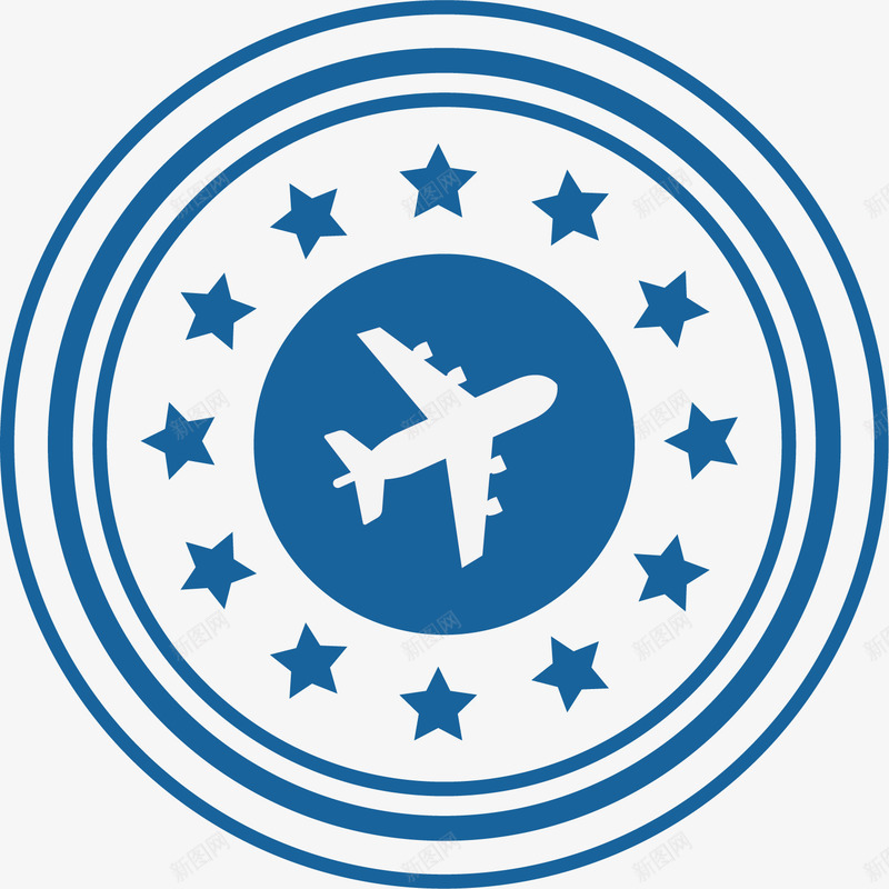 航空公司标志标签矢量图ai免抠素材_88icon https://88icon.com 五角星 圆形 标志 标签 航空公司 飞机 矢量图
