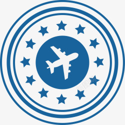 航空公司标志标签矢量图素材