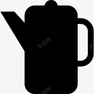 茶叶罐的轮廓图标图标