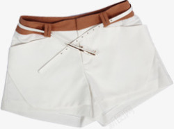 白色清爽夏季短裤素材
