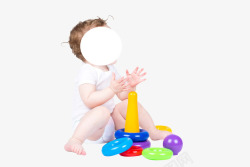 宝宝玩玩具叠叠乐素材