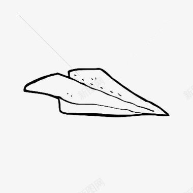 艺术风手绘纸飞机图标图标