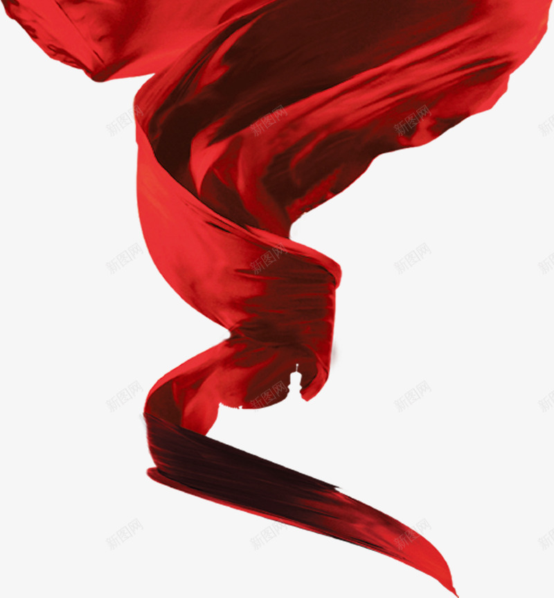 红色中国风丝带装饰png免抠素材_88icon https://88icon.com 丝带 国风 红色 装饰